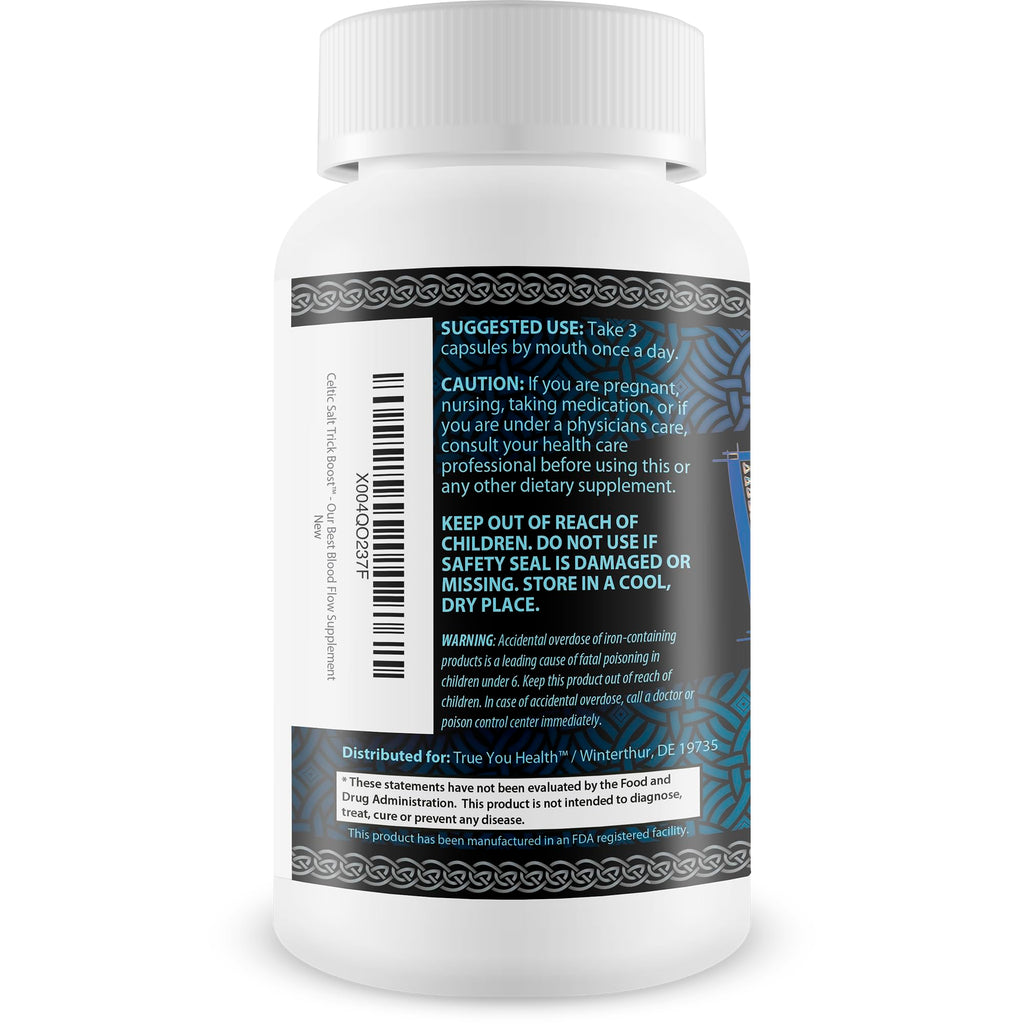 Celtic Salt Trick Boost for Blood Flow - Improved Formula - Our Best Blood Circulation Supplements for Men - Increase Blood Flow Care Blood Circulation Pills - Advanced Blood Flow Support