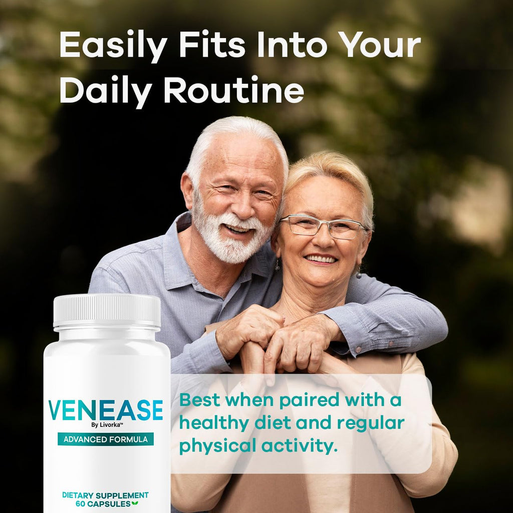 (2 Pack) Venease Capsules - Official Venease Pills Premium Supplement Support Advanced Formula All Natural for Vein Wellness & Health Multivitamin Pure Formula Reviews, 120 Capsules for 2 Months