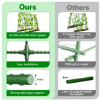 Cucumber Trellis for Raised Bed, U-Shape Garden Trellis for Climbing Plants Outdoor, Metal Arch Trellis for Vegetables, Plant Support for Tomato, Pea, Zucchini(63" L×30" W×47.2" H-Large)