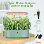 Hydroponics Growing System Indoor Garden: 12 Pods Herb Garden Kit Indoor with LED Grow Light Plant Germination Kit Aeroponic Healthy Fresh Herbs Vegetables Hydroponic Planter for Home Kitchen Office