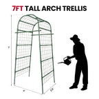 Garden Arch Trellis for Climbing Plants Outdoor, 7 Ft Tall Cucumber Trellis