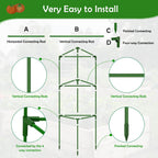 Tetutor 3 Pack Tomato Cages for Garden with Tomato Netting