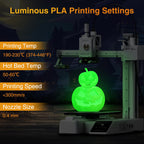 Amoybaby Glow in The Dark Filament Glow Green PLA 3D Printer Filament 1KG