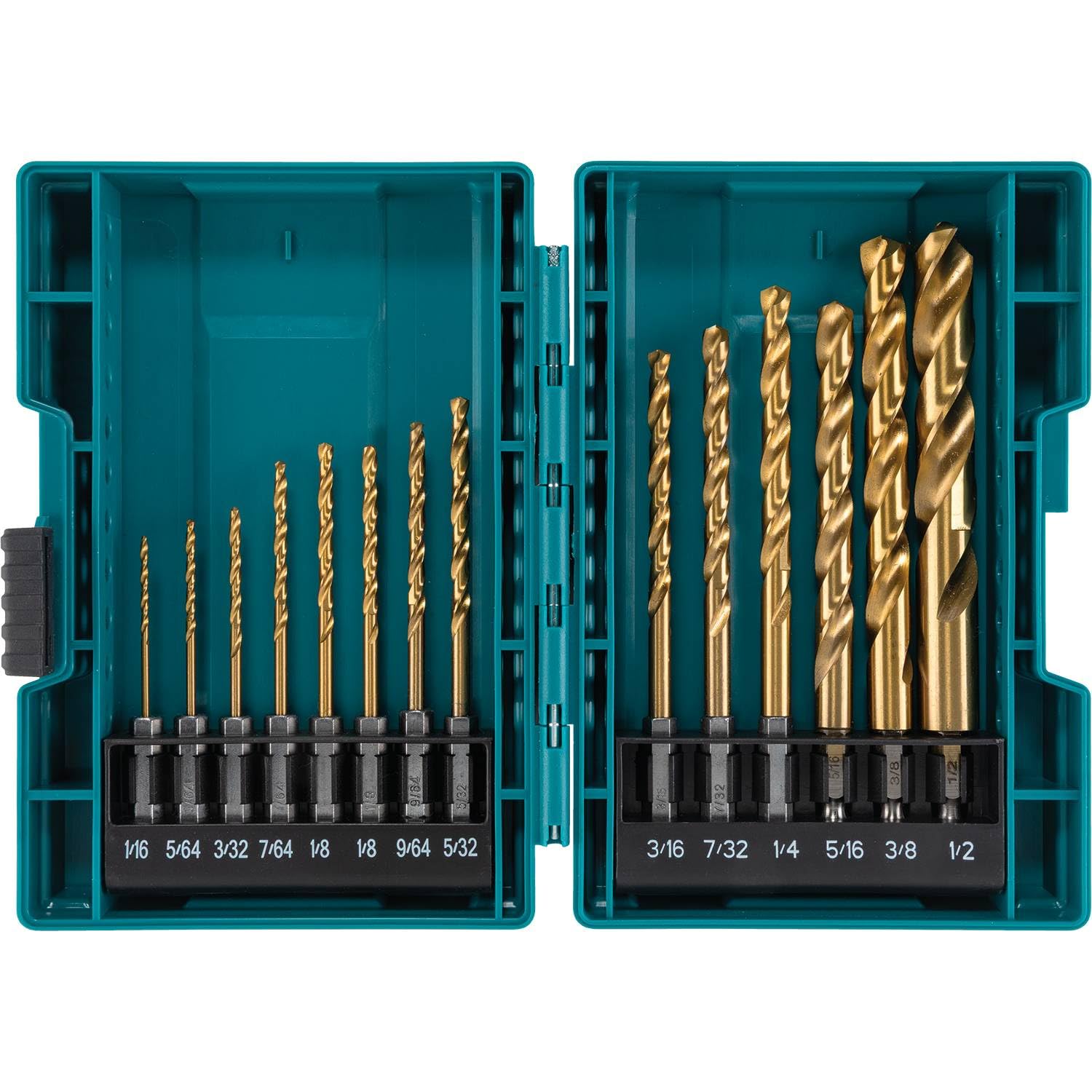 Makita B-65399 Impact Gold 14 Pc. Titanium Drill Bit Set, 1/4 in. Hex Shank