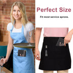 YeeCASE Server Book, Alphabet Waitress Book for Waitress, Leather Waitess Book with Zipper Pocket, Server Manual Checkbook Fits Server Apron (V)