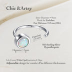 Huggie Hoop Earring 925 Sterling Silver Synthetic White Opal Earrings for Women Open Hoop & Half Hoop Earrings Tiny Hug Hoops