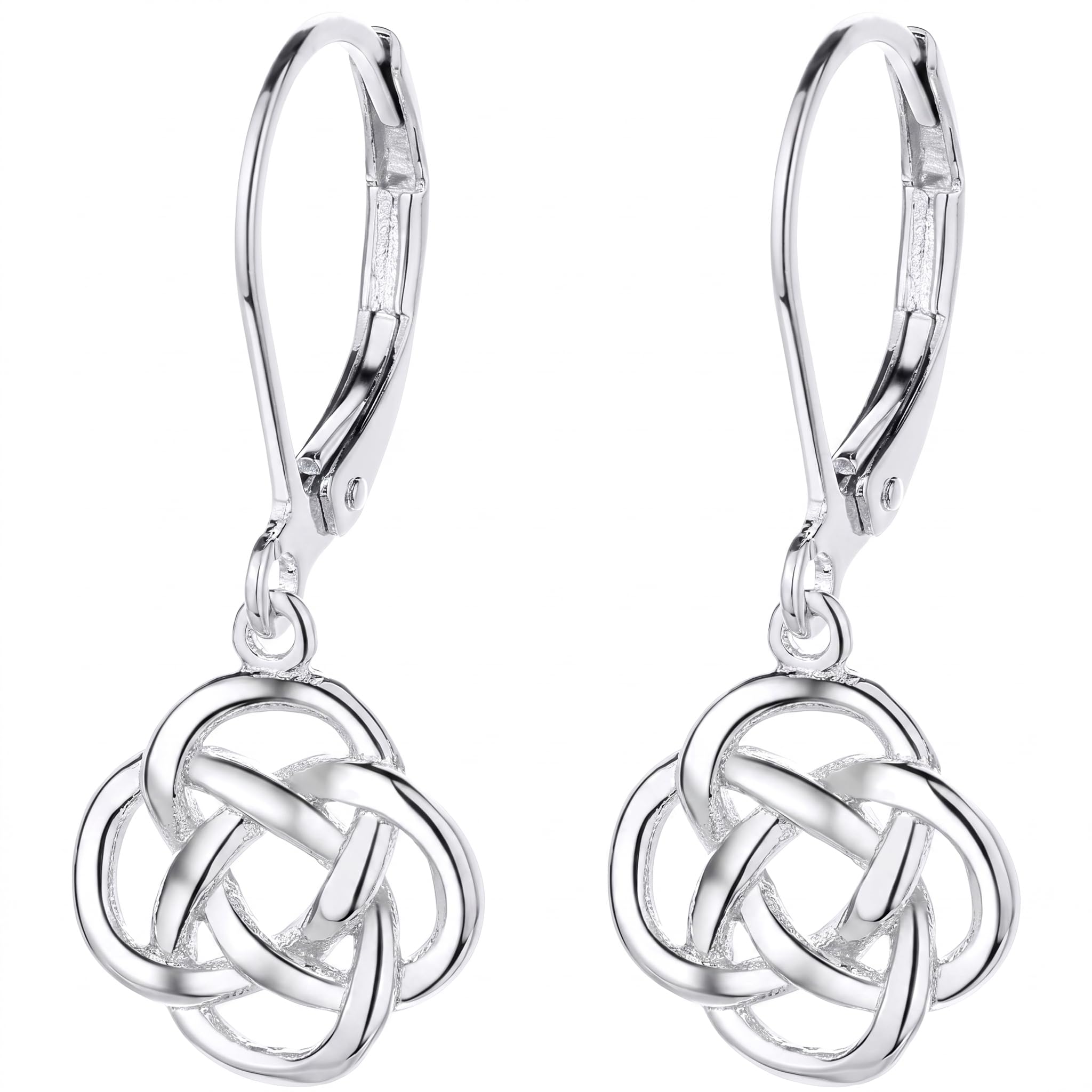 Sterling Silver Celtic Leverback Earrings