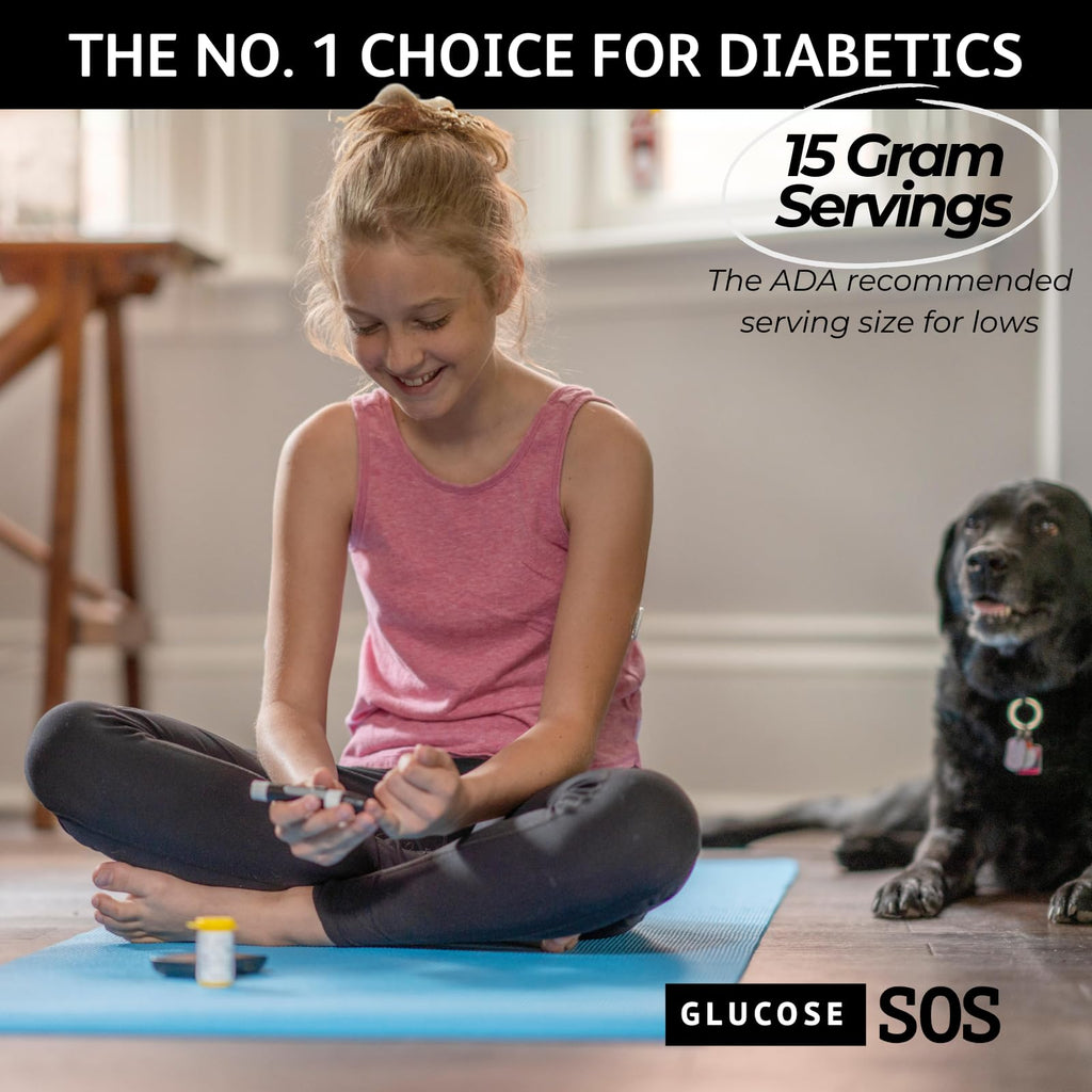 Glucose SOS Glucose Powder Packets with Natural Dextrose, Fast-Absorption That Instantly Dissolves in Your Mouth with No Water Needed, Kiwi Strawberry 72 Servings