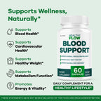 Healthy Flow Blood Support - HealthyFlow Support Supplement Capsules Daily Premium Advanced Formula Pills - Maximum Strength, Vitamins for Overall Health & Wellness, 60 Capsules for 1 Month