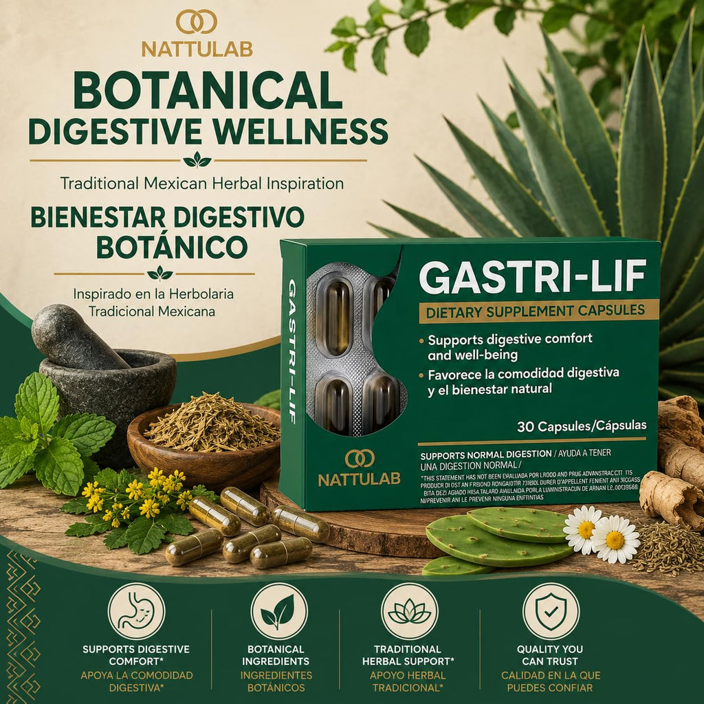 GASTRI-LIF – 30 Capsules – Herbal Dietary Supplement – Cuachalalate, Cancerina, Chamomile, Lemongrass & More – Traditional Herbal Blend for Digestive Support – Natural, Non-GMO