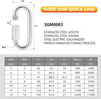 sprookber 304 Stainless Steel Chain Quick Links, Chain Connector, Set of 6