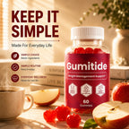 Gumitide Gummies, Made with Apple Cider Vinegar, BHB and Mineral Blend, Simple Chewable Format for Adults, Home Office and Travel, 60 Count (1 Pack)