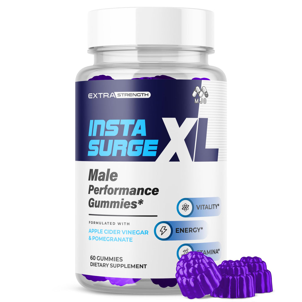Insta Surge XL Gummies, Official InstaSurge XL Gummys with All Natural Ingredients, Insta SurgeXL Advanced Health Support Supplement Maximum Strength Active Lifestyle Multivitamin Gummys (60 Gummies)