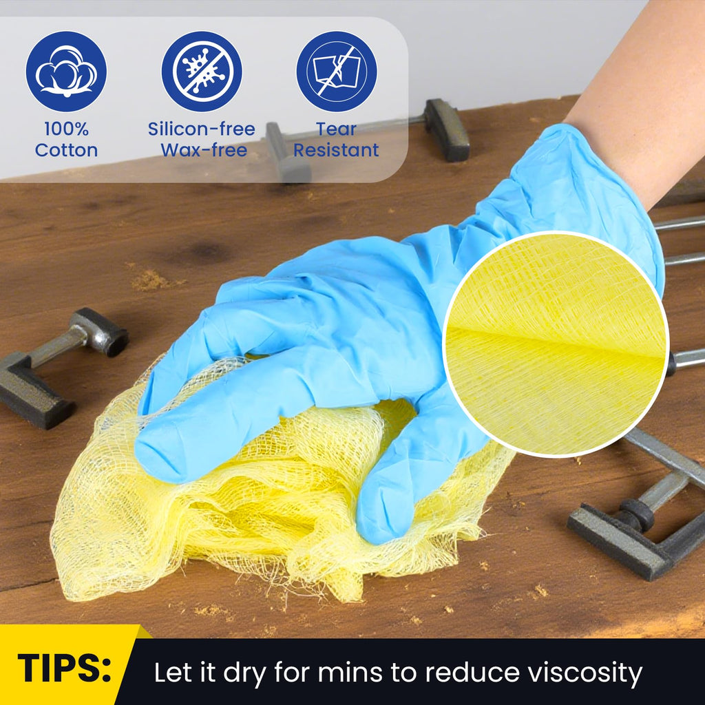 CAREGY 48Pcs Tack Cloth for Removing Dust from Woodworking, Sanding Particles, Clean & Polish, Ideal for Woodworking & Painting,Wax and Silicone Free, 18 x 36 Inches Dust Cloths