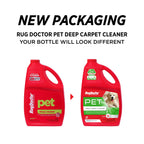 Rug Doctor Pet Carpet Cleaner, 96 oz., Pro-Enzymatic Formula with 3X Action - Cleans, Deodorizes, & Deters Remarking, Concentrated Solution, Professional Grade for Pet Stains & Odors