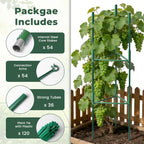 SDLDEER 6 Pack 48in Adjustable Metal Tomato Cages for Garden