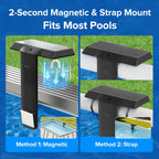 JJX Solar & USB Rechargeable LED Pool Lights for Inground and Above Ground Pools, 20 Colors 3 Lighting Modes with Timer & Remote Control, IP68 Waterproof Pool Lights Solar Powered