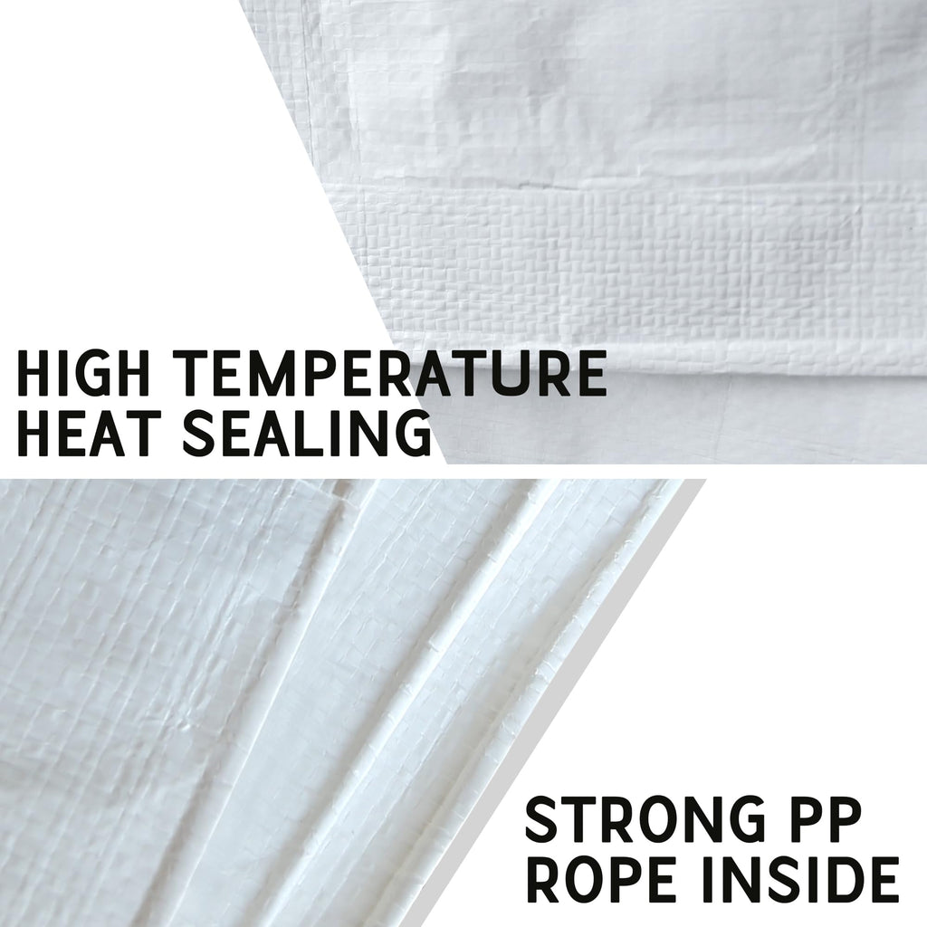 STARPYNG-7 Mil White 10x10 Feet Tarp-Multifunctional White Waterproof Tarpaulin-Waterproof, UV Resistant, Rip and Tear Resistant, Poly Tarpaulin with Reinforced Edges for Cover