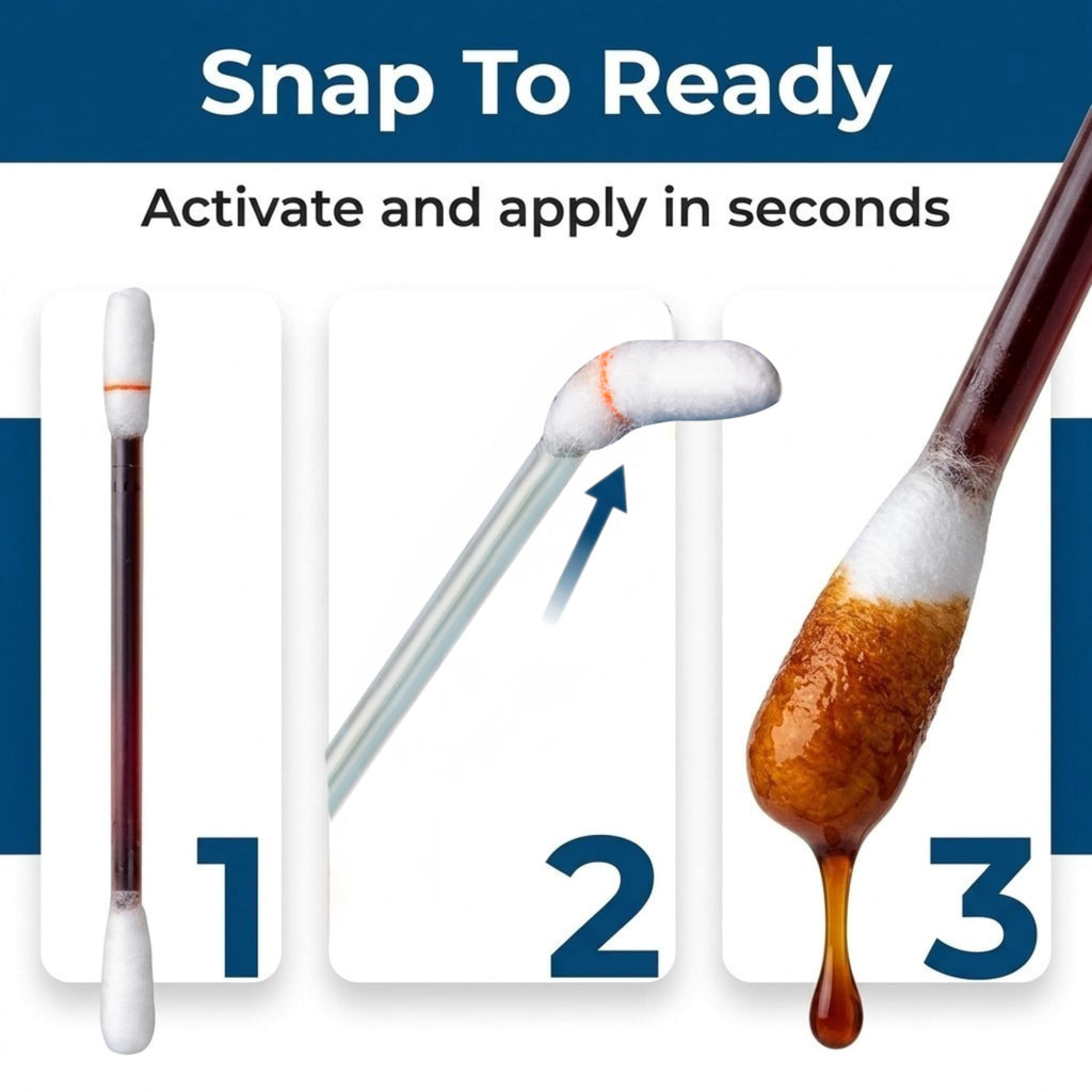 Povidone Iodine Swabs, 50 Pack, Iodine Antiseptic Solution for Wound Care