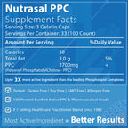 Nutrasal PhosChol PPC Polyenyl PhosphatidylCholine Choline Supplement 900mg 300 Gelatin Capsules