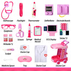 Liberry Toddlers Doctor Kit Toy for Girls Boys Ages 2 3 4 5, Pink