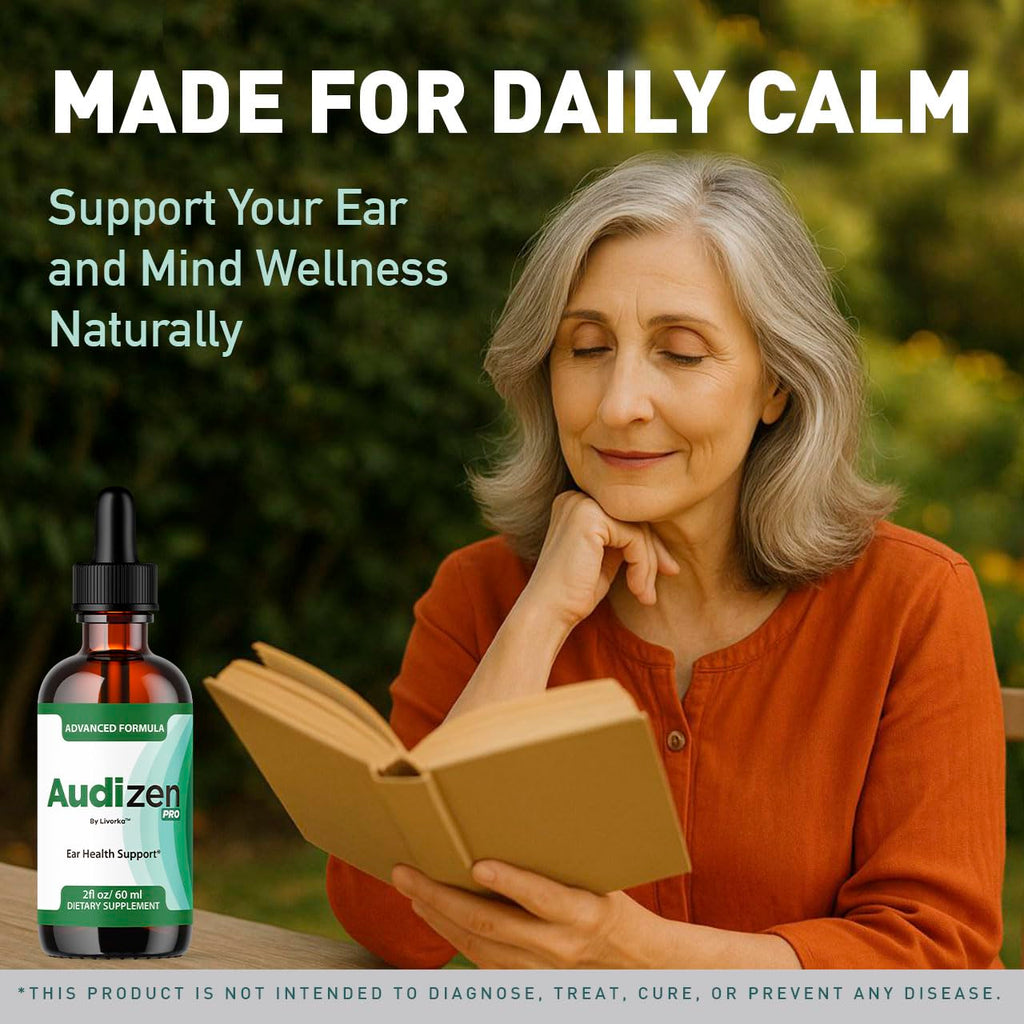 Audizen Pro Ear Drops - Original Audizen Pro Drops Advanced Ear Health Support Supplement Liquid Premium All Natural for Healthy Ringing Ear, Audi Zen Ear Balance Support, 1 Bottle for 1 Month