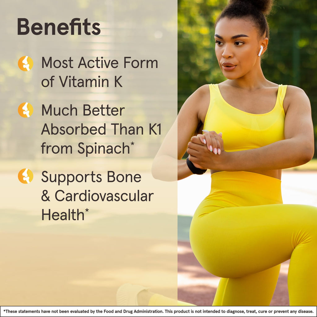 Jarrow Formulas MK-7 180 mcg - Bioactive Form of Vitamin K2-30 Servings (Softgels) - for Bone & Cardiovascular Health - Vitamin K2 MK-7 Dietary Supplement - Gluten Free