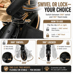 PAWPUBBY 6-in-1 Pet Stroller for Medium Dogs up to 50 lbs, Luxury Black & Gold Dog Stroller with Detachable Carrier, Foldable Travel Cat Stroller, Removable Pet Car Seat, 360° Rotating Wheels