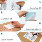 L LIKED 1000 Fanfold 4" x 6" Direct Thermal Labels Shipping Labels with Perforated Line, Permanent Adhesive for Rollo, Zebra, Jadens, Nelko, Munbyn, Phomemo, Commercial Grade