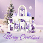 BODY & EARTH Spa Gift Baskets for Women 11pcs Lavender Gift Sets with Bubble Bath, Shower Gel, Body Lotion, Mom Birthday Gifts, Spa Kit, Purple Gift for Her, Christmas gifts