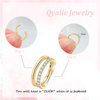 Qyalie Cartilage Helix Conch Piercing Jewelry Gold Hoop Women Earrings