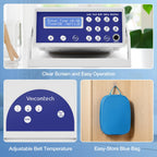 Ionic Detox Foot Bath - Foot Spa, Ionic Foot Bath Detox Machine Chi Cleanse with Tub, Wrist Strap, Far Infrared Waistbelt, 2 Arrays, Blue Bag
