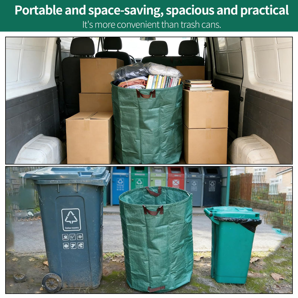 Maziloxe 3Pack 72Gal Tear-Resistant Reusable Yard Waste Bags with Gloves