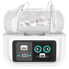 Hearing Aids for Seniors,Hearing Aids with Bluetooth, Rechargeable Hearing Aids with LED Digital Display, FSA&HSA Eligible, Intelligent Noise Cancellation, 5 Levels of Volume Adjustment, Hearing Amplifiers with APP, Easy to Use and Clear Sound