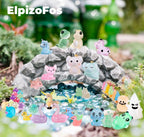 ElpizoFos 130pcs Various Luminous Mini Resin Animal Fairy Garden Miniature