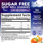 Melatonin Sleep Gummies - 6mg Per Serving - Sugar-Free Sleep Support Melatonin Gummy for Adults - Extra Strength Sleeping Gummy Supplement - Supports Restful Sleep - Tasty Orange Flavor - 120 Gummies