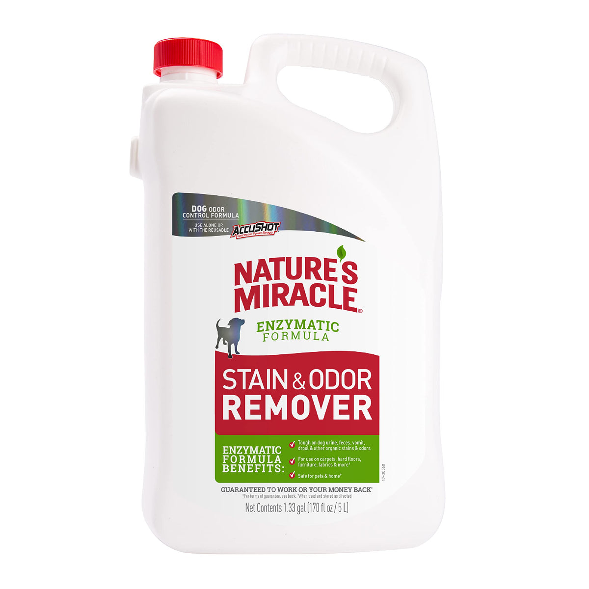 Nature’s Miracle Dog Stain & Odor Remover, Enzymatic Cleaner, 170 oz Refill