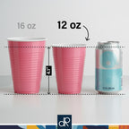 DecorRack Blue Plastic Cups, 12 oz Disposable Cups, Reusable Party Supplies (120 Count)