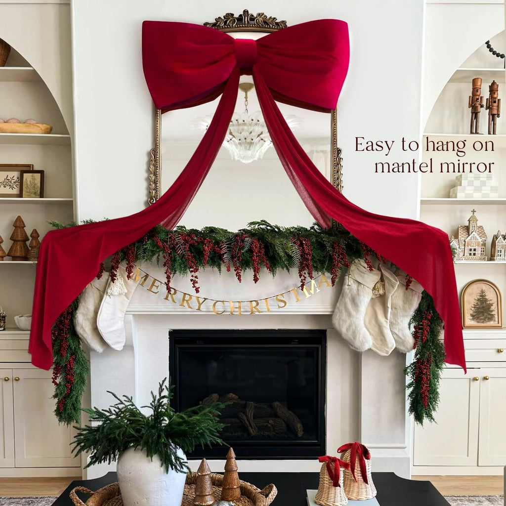 Christmas Decorations - 6 Ft Giant Bows for Christmas Tree Decor