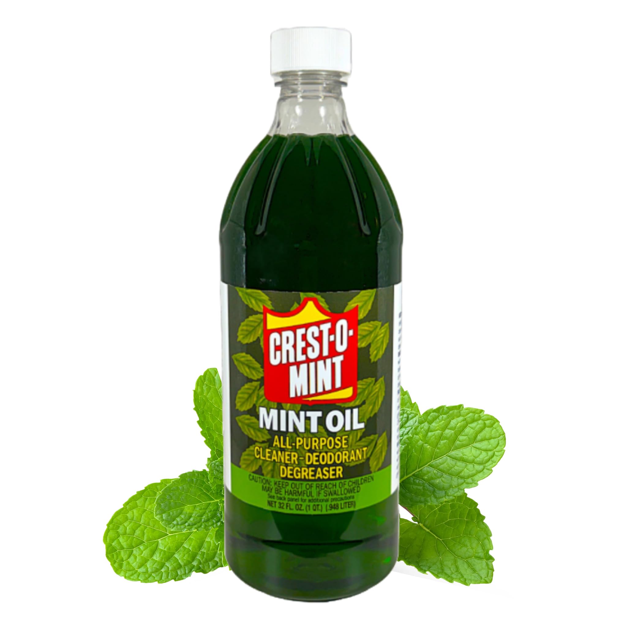 Crest-O-Mint Oil Multipurpose Cleaner & Degreaser, Simple All-Purpose Household Cleaner & Deodorizer, Natural Wintergreen Mint Scent, Made in USA (1, 32 fl oz)