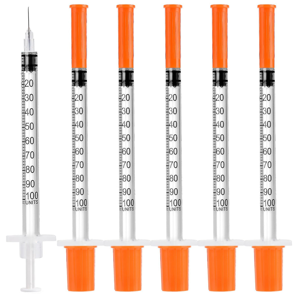 50 PACK U-100 Syringes 30G 5/16" 1ml/cc, Disposable Syringe, Lab Supplies