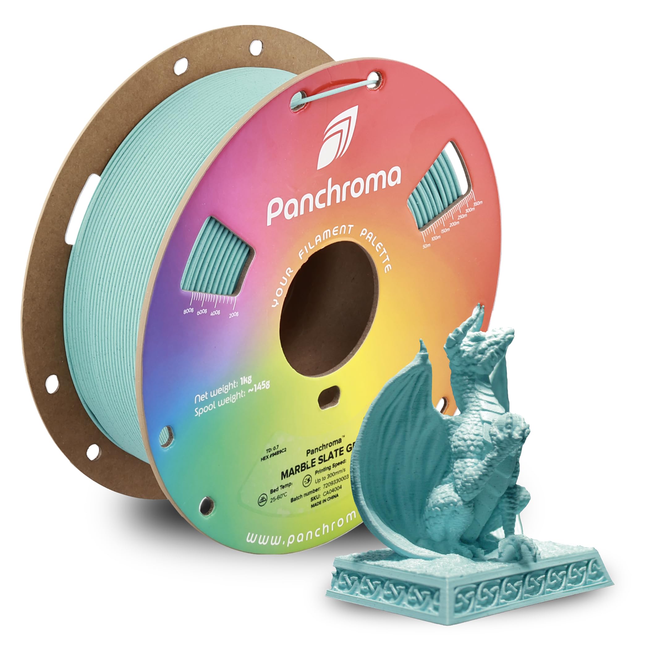 Polymaker Panchroma Matte PLA Filament 1.75mm, 1kg, Marble Slate Grey