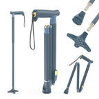 Michael Graves Quick Fold Walking Cane for Men and Women - Foldable Walking Stick for Stability and Style - Collapsible Folding Cane - Walking Sticks for Seniors & Adults