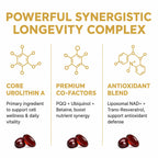 Urolithin A Supplement 2500mg with NAD+, Resveratrol, CoQ10 & PQQ, High Potency 5-in-1 Longevity Formula, Mitochondrial Support for Healthy Aging, Energy & Muscle Strength, 120 Softgels