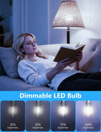 DAYBETTER Chandelier Light Bulbs, Candelabra Light Bulbs 40 Watt Equivalent E12 LED Bulb Dimmable, 5000K Daylight White, 4.5W 400LM, Flame Tip Vintage Candle Light Bulb, 24 Pack