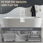 Wishtofly Bathtub Safety Rail, Heavy Duty Bath and Shower Grab Bar for Seniors and Elderly, Safety Assistance Bathtub Handle with Adjustable Clamp, Fits Tub Width 3 to 7 Inches, Supports Up to 300lbs