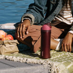 Owala FreeSip Stainless Steel Water Bottle 24 oz Black Cherry