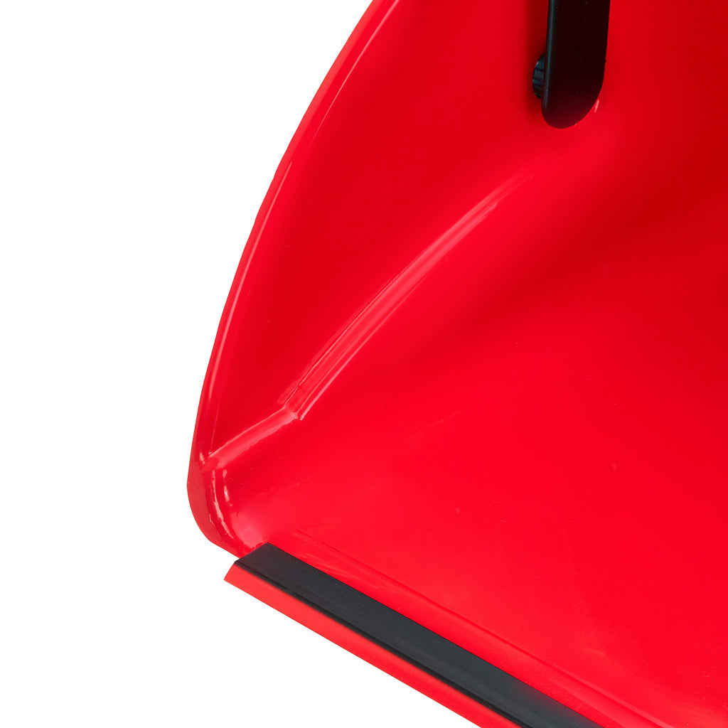 Amazon Basics Jumbo Lobby Dustpan, Indoor Outdoor Use, 6-Pack, Red