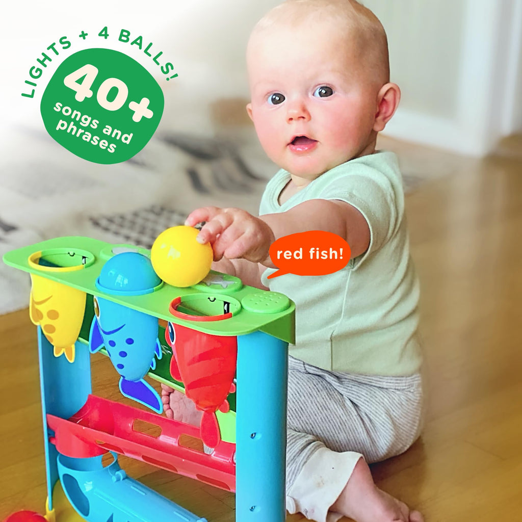 Move2Play, Feed The Fish | Interactive Baby & Toddler Toy | 1, 2+ Year Old Gift & Birthday Present | Boys & Girls Babies Ages 6, 7, 8, 9, 10, 12, 18, 24+ Months Old