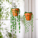 Suncalla 2pcs Beaded Plant Gifts for Plant Lovers Beaded Succulent Plants Sun Catcher Glass Leaf Beads Suncatcher for Window Hanging with Chain Bead Plants Crystal Sun Catchers Home (Classic Style)